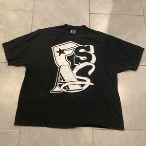 Famous Stars & Straps Black Tee with Bold Logo